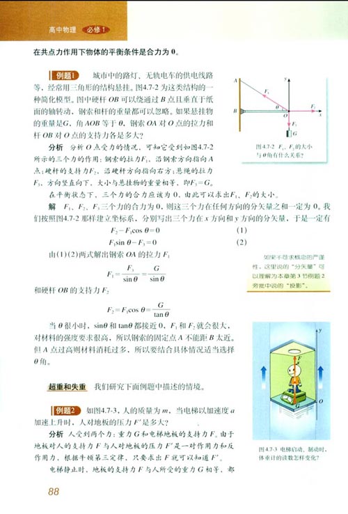 人教版新课标物理必修1 4.7 用牛顿运动定律解决问题(二)