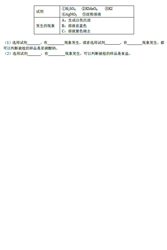 北京五中2011年高一上学期期中化学试卷