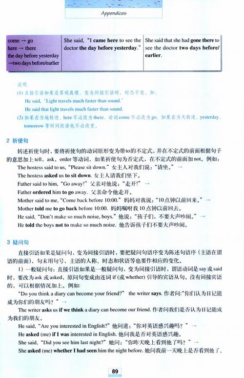 人教版英语必修1电子书语法