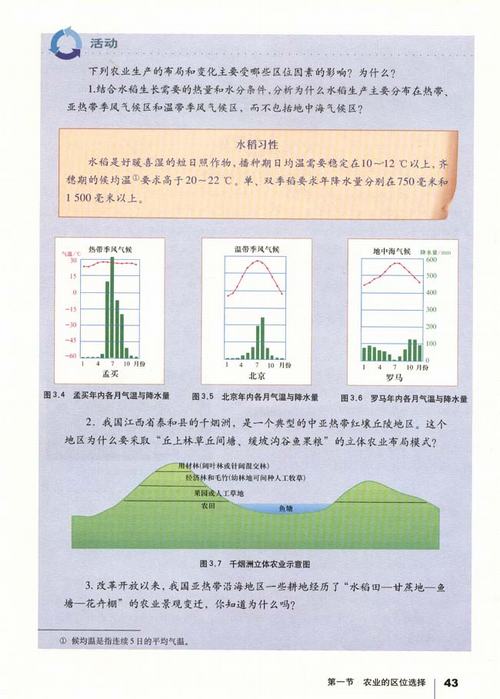 人教版地理必修2电子书 3.1 农业的区位选择