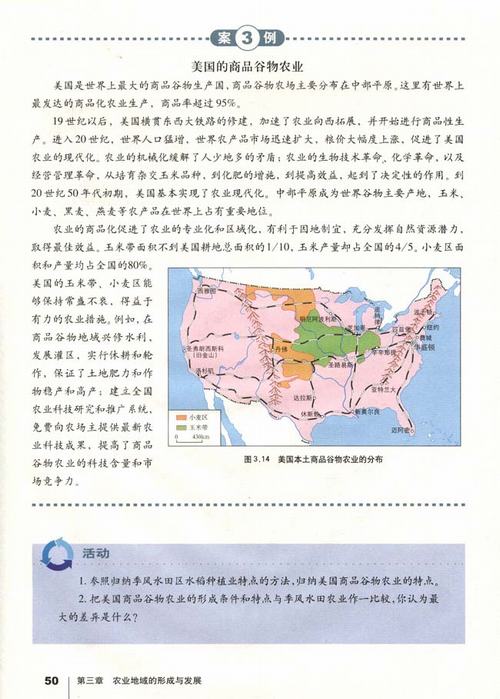 人教版地理必修2 3.2 以种植业为主的农业地域类型